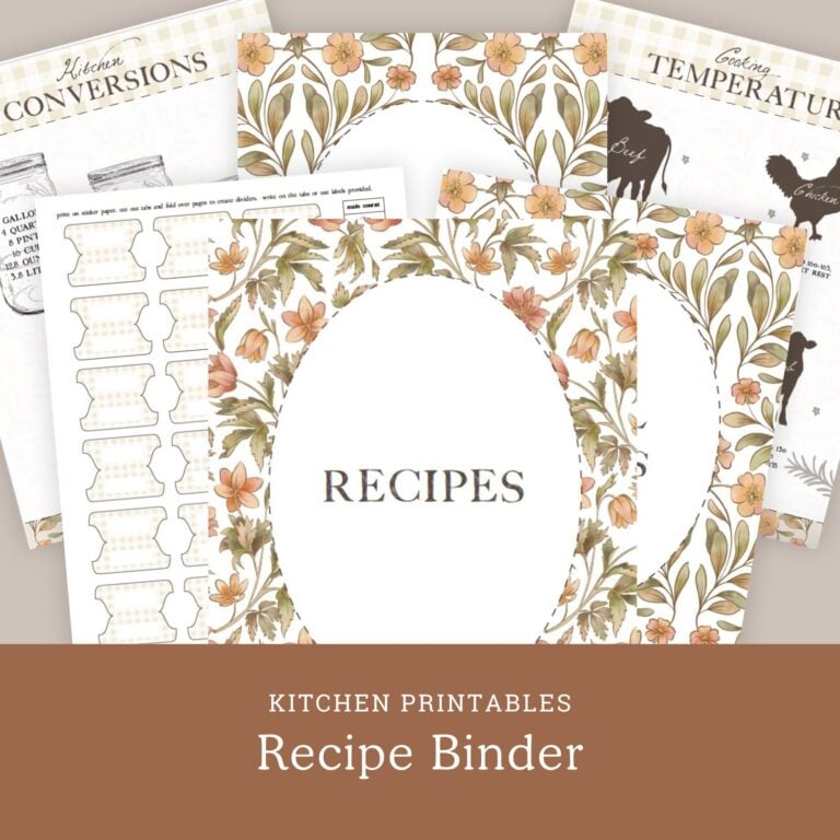 Prairie Farmhouse Recipe Binder {20+ Pages}