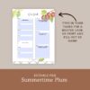Pretty Summertime Plum Vertical Weekly Planning Sheet (Fillable + Printable) - Image 2