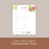 Pretty Summertime Plum Vertical Weekly Planning Sheet (Fillable + Printable)
