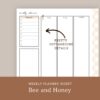 Honey and Sunflower Printable Weekly Planner Pages - Image 2